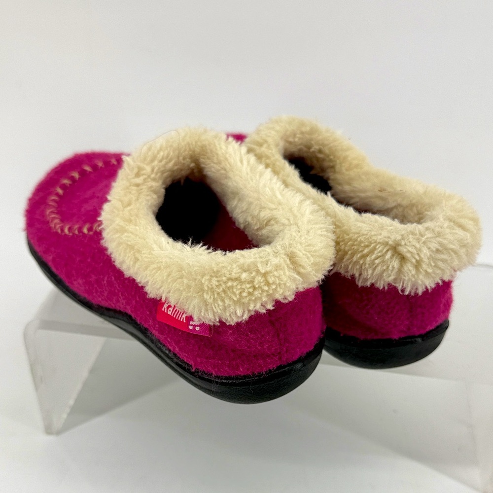 Kamik Kids' Fuchsia and Cream CozyCabin2 Slippers